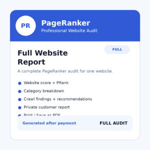 PageRanker Full Website Report